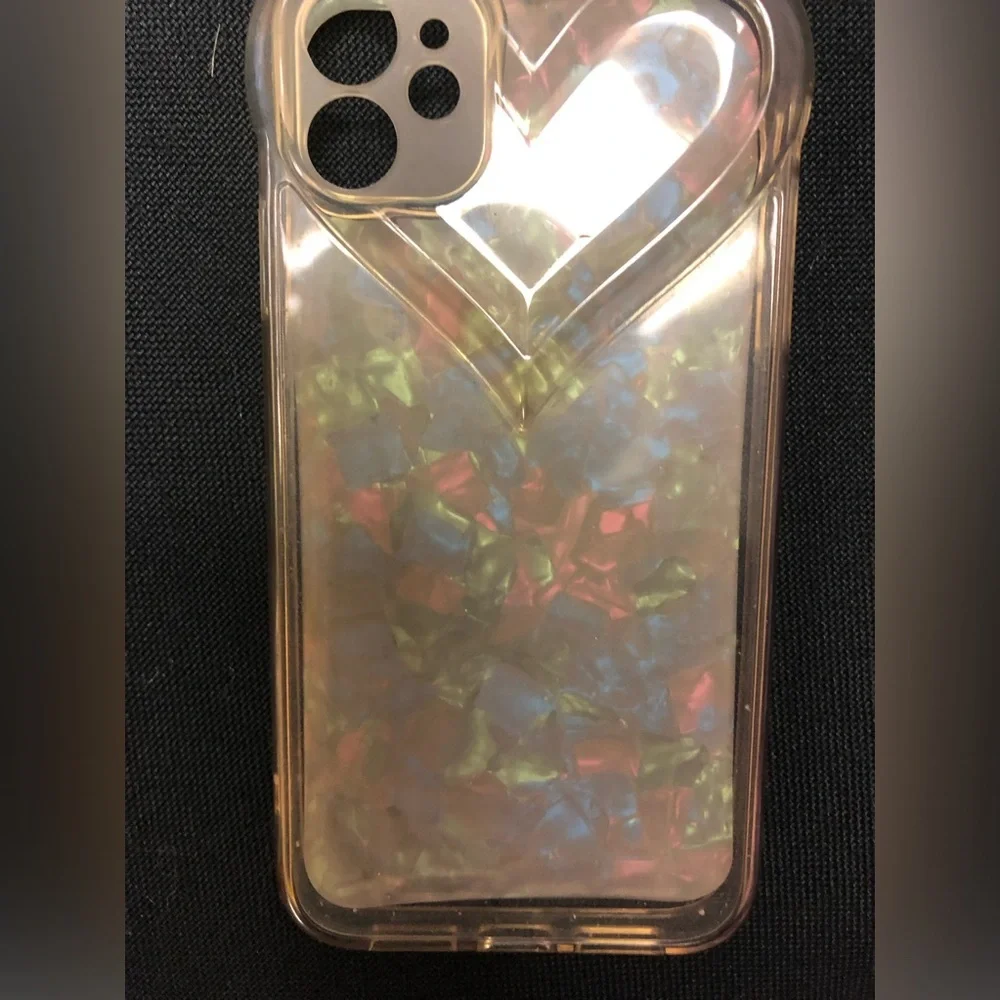 Clear Heart Design Phone Case